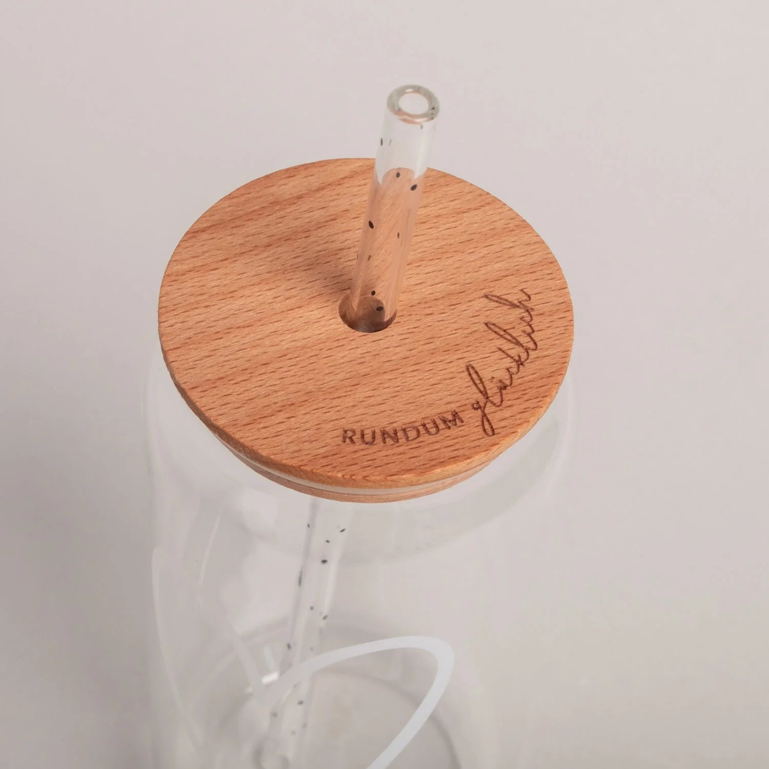 „Rundum glücklich“-Deckel für Coffeelover -Glas